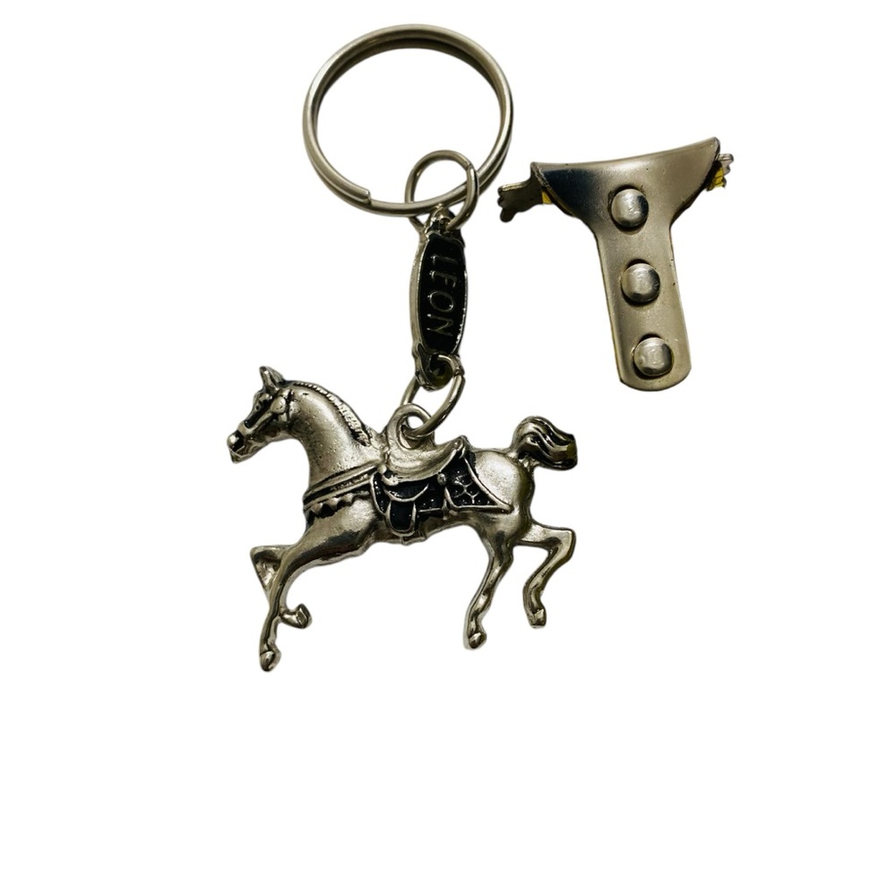 Horse Western Cowboy Metal Keychain Llavero Vaquero Southwest Rodeo New